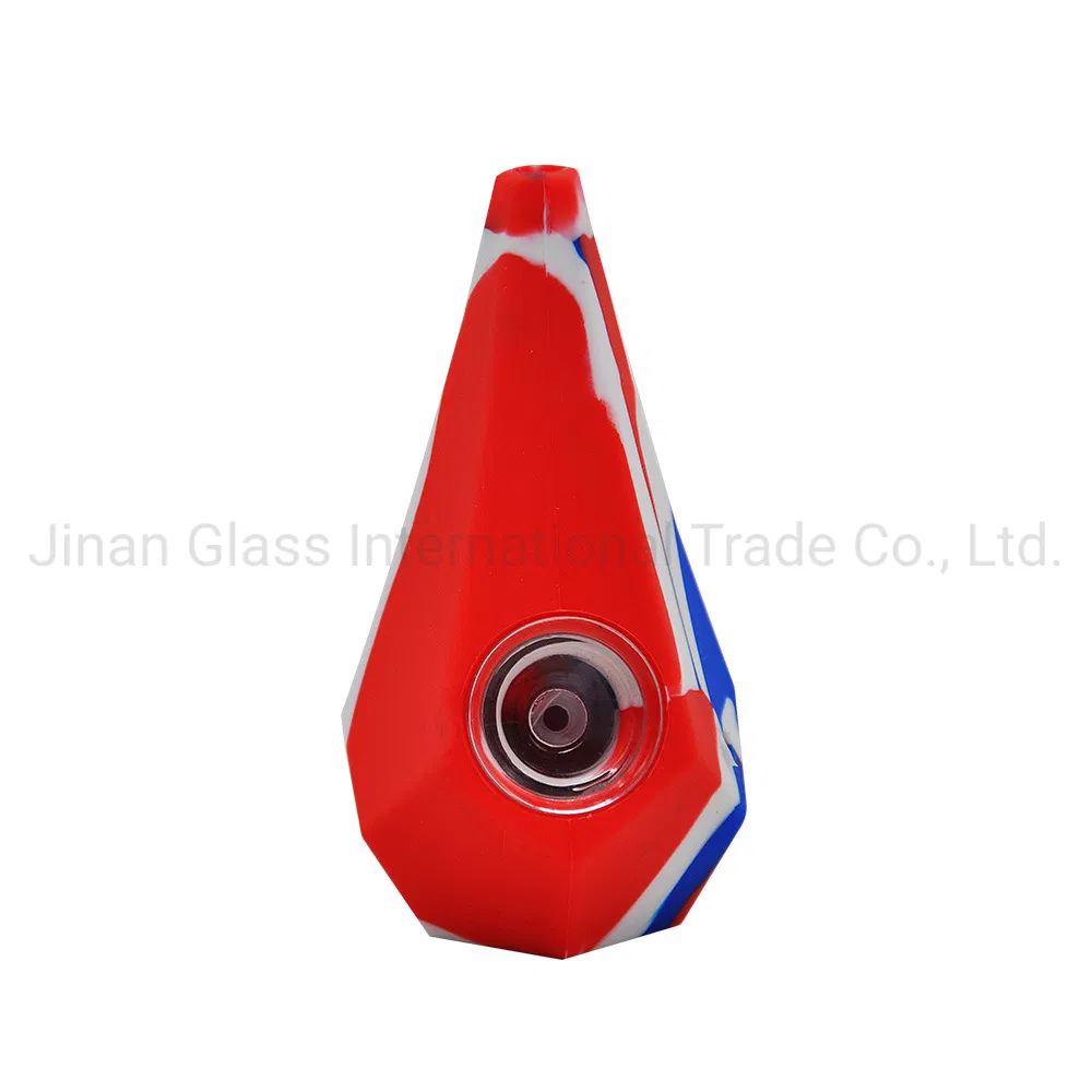 Hot Sale Diamonds Shaped Silicone Smoking Pipe Glass Pipe