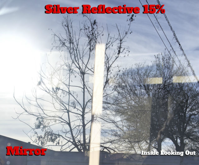 One Way Vision Privacy Reflective Silver Building Window Film