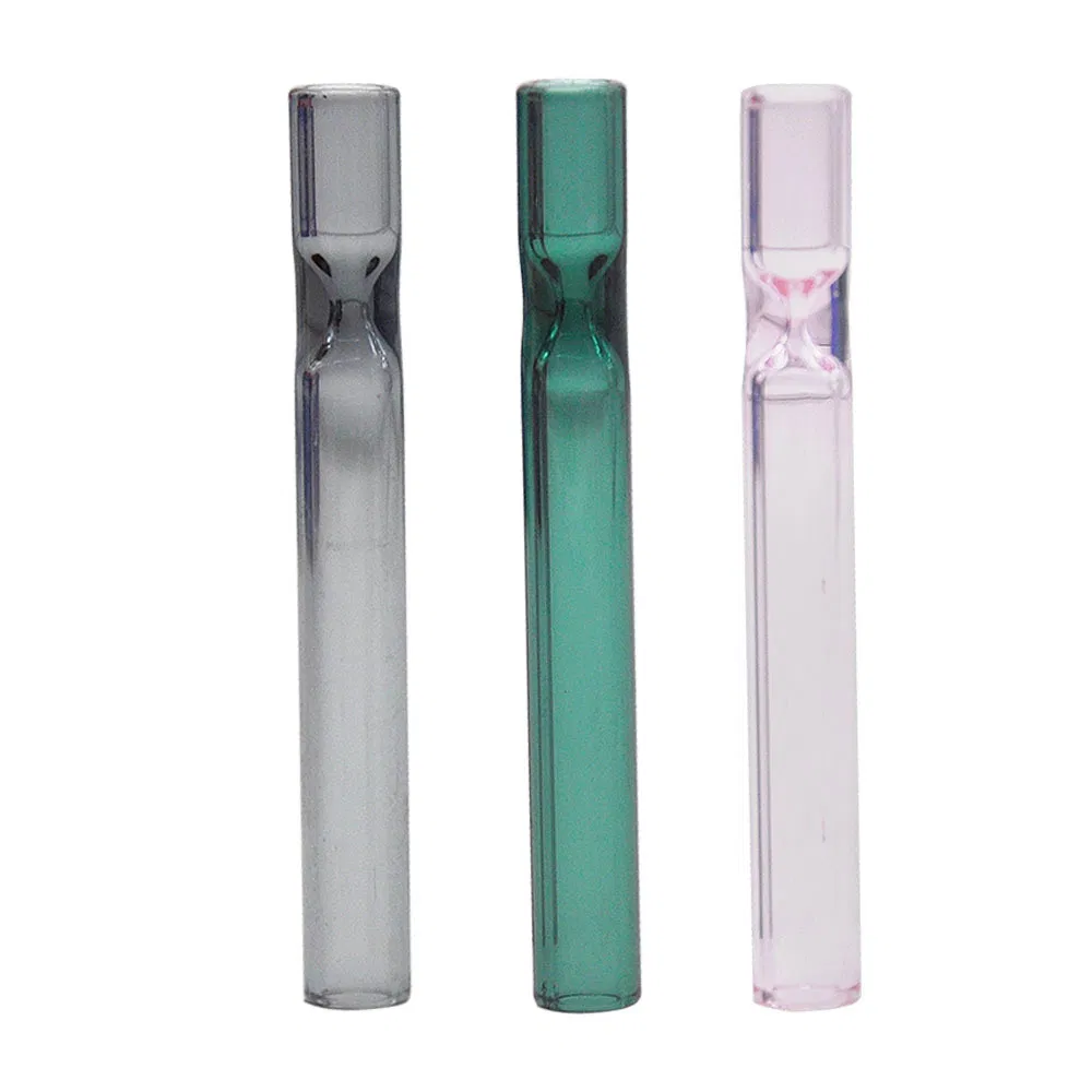 92mm Colored Glass Pipe Glass Cigarette Holder Smoking Accessories