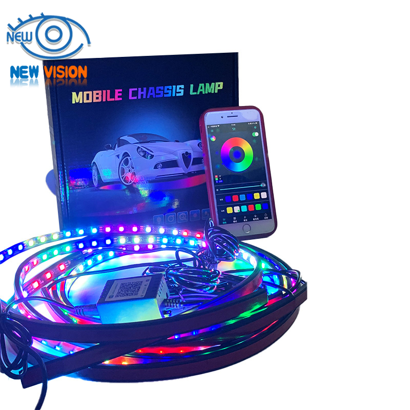 RGB LED подсветка днища авто 12V, управление через APP