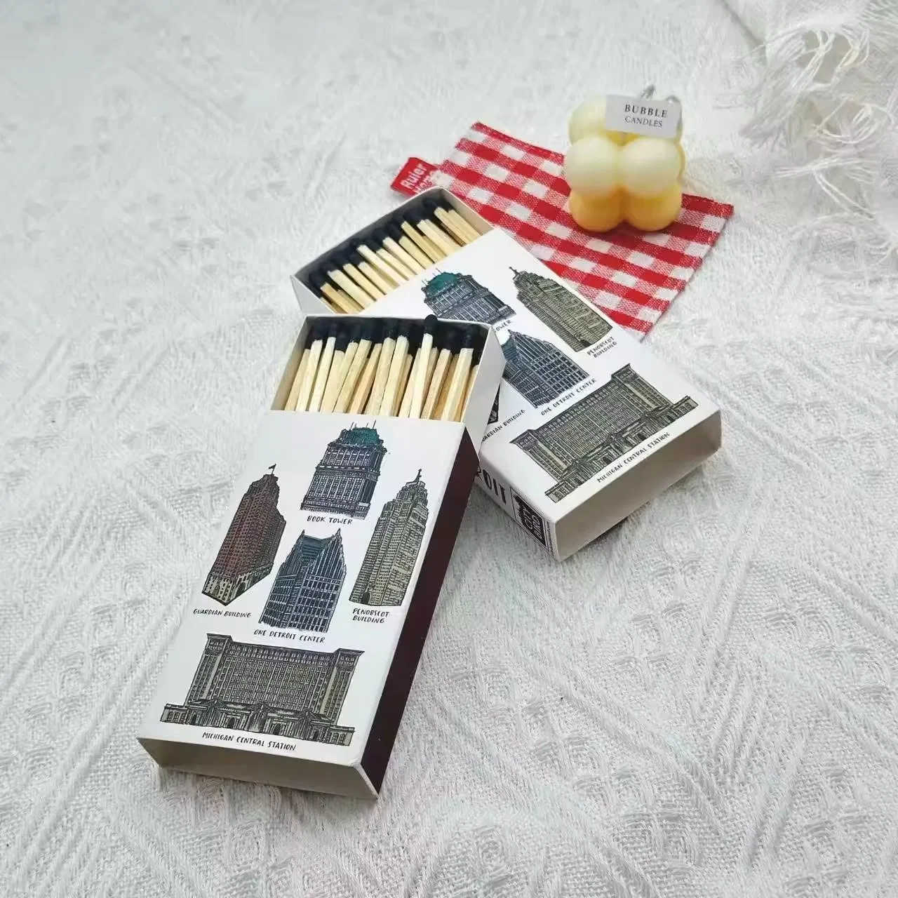 High Quality Factory Colored Tip Wood Match Safety Custom for Candle Matchbox for Hotel Bulk Luxury Matches Colorful Match