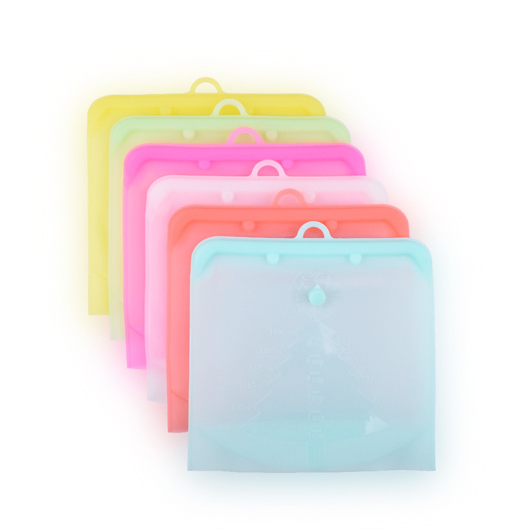 Soft Reusable Fresh-Keeping Food Grade Silicone Snack Sandwich Bag Food Storage Bag for Kids Baby
