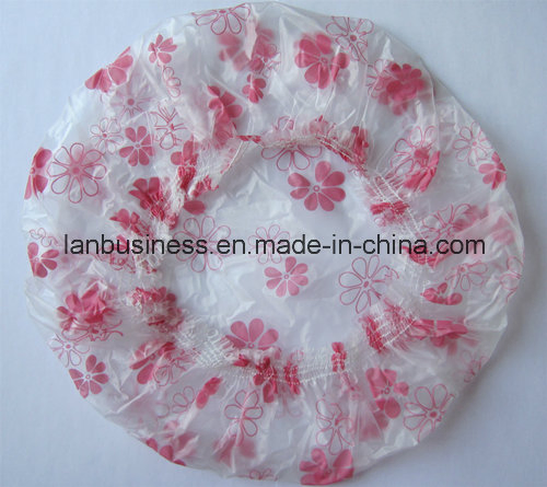 PVC Single-Layer Shower Cap with Printing