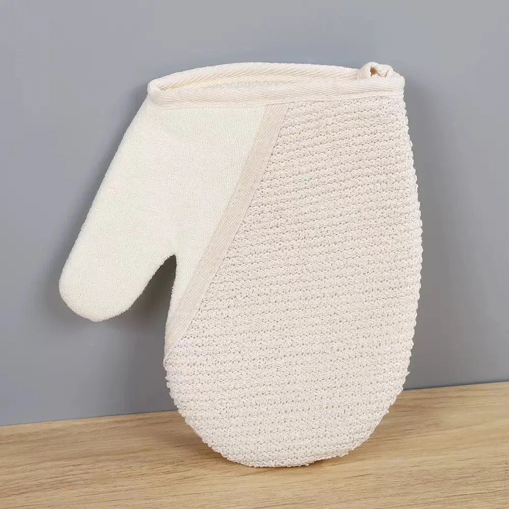 Natural Environmentally Friendly Cotton and Linen Bath Scrubber/Exfoliating Bath Glove