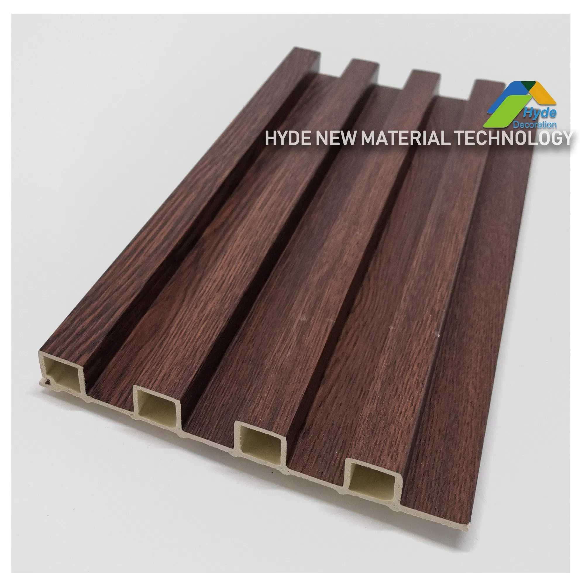 Popular Wood Design 168*22*2900mm /168*24*2900mm Panel De Pared WPC 3D Fluted Panel Factory