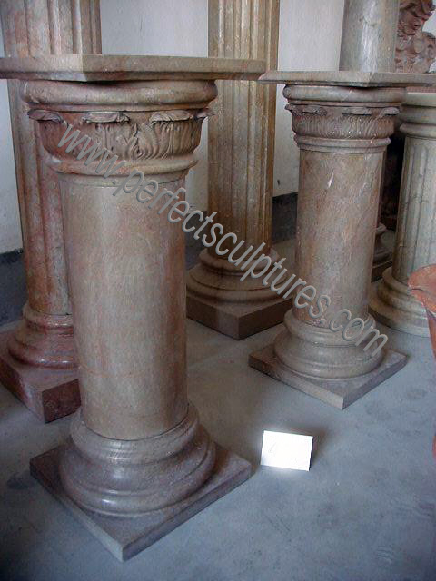 Interior Decorative Natural Marble Antique Columns Ancient Stone Pillars for Decoration (QCM105)