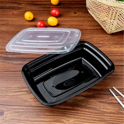 BPA Free Microwave Disposable Food Container Take out Leakproof Plastic Lunch Box