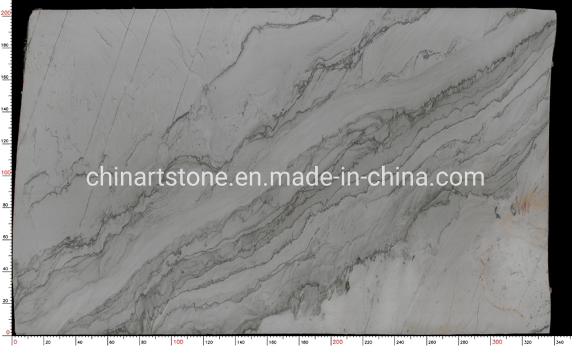 Nature Calacatta White Quartzite Stone Slab for Wall Decoration