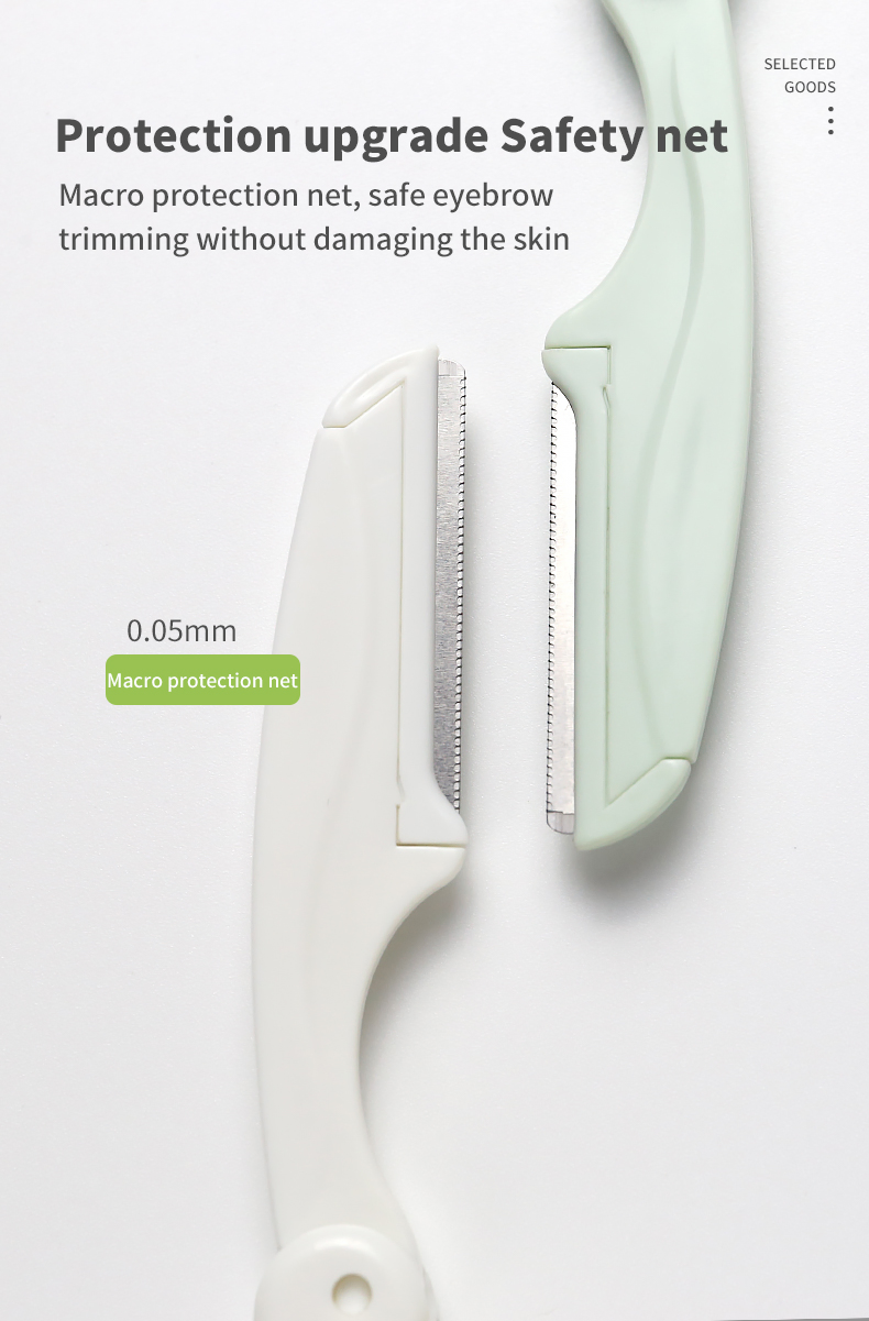 Premium Foldable Eyebrow Grooming Tool with Sharp Stainless Steel Blades