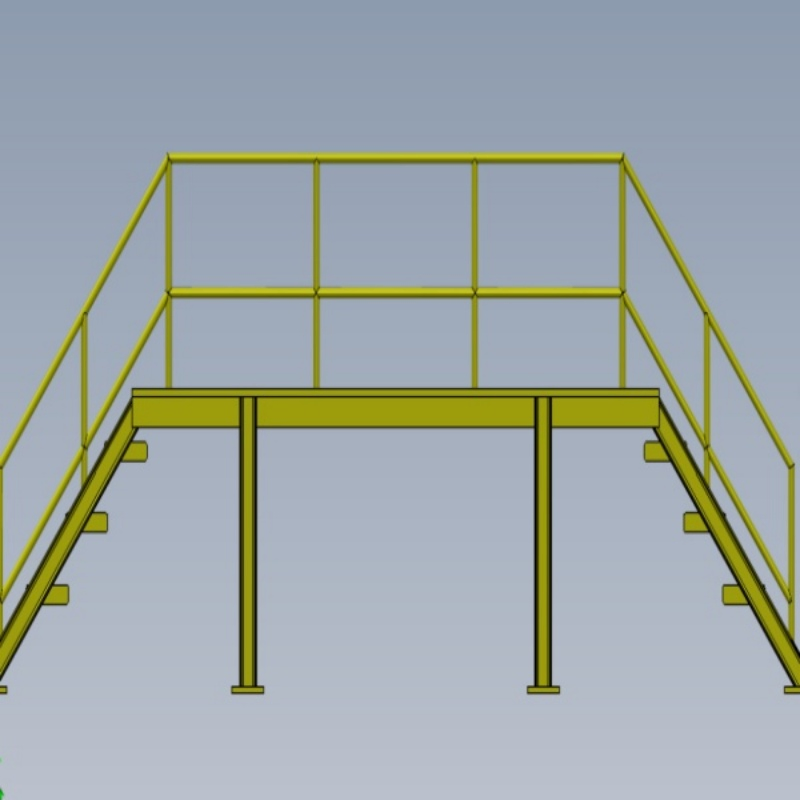 Manufacturer of Indoor and Outdoor Industrial Stairs with Durable Handrails Metal Welding