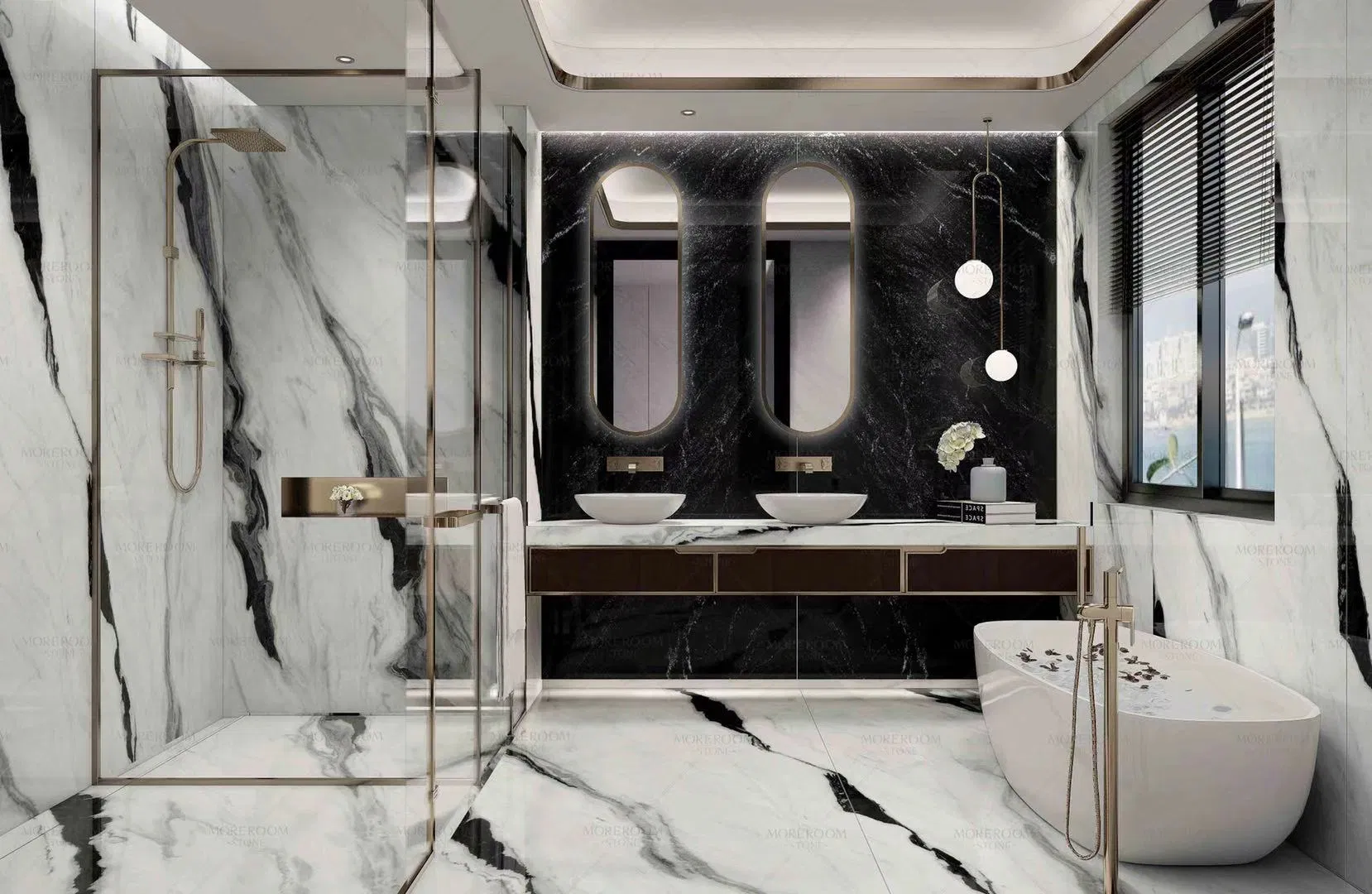 Basic Customization 1200*2600mm Panda White Marble Look Ceramic Big Size Porcelain Floor Tile Sintered Stone for Hotel/Interior