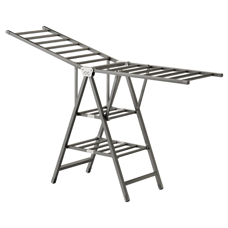 Folding Laundry Dry Rack with Adjustable Supporting Bar