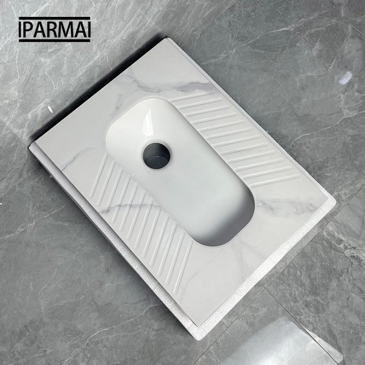 Bathroom Sanitary Ware New Modern Squat Pan Toilet with S-Band Deodorant Rock Slab Squatting Pan