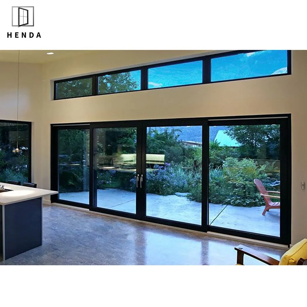 New Exterior/Interior Aluminum Entrance Steel/Security/Metal/Garage/Iron/Accordion Panoramic Pocket Stacking Patio Aluminium Glass Folding Sliding Door