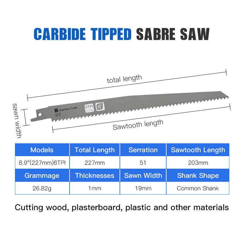 Пильное полотно 227мм для сабельной пилы