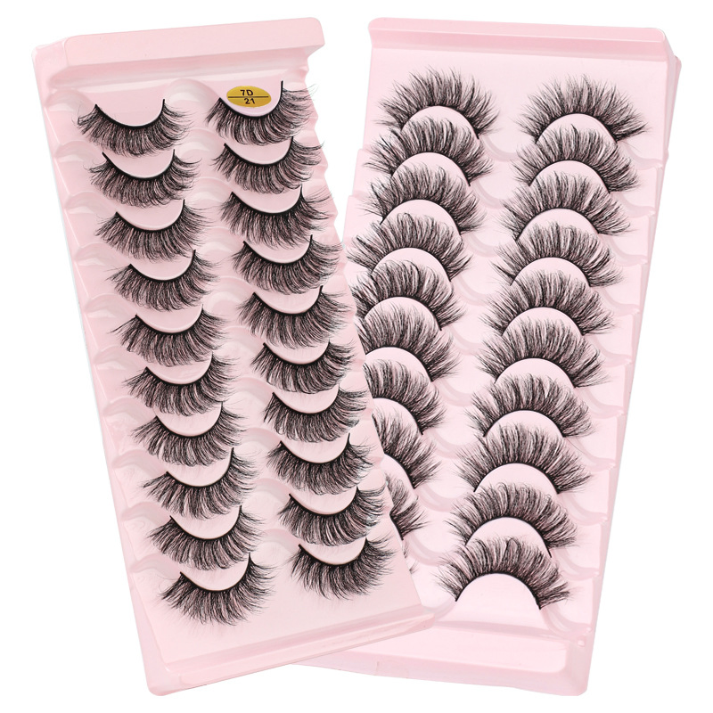 Wholesale False Lashes Handmade Vegan 3D 5D Silk Lashes Faux Mink Eyelashes