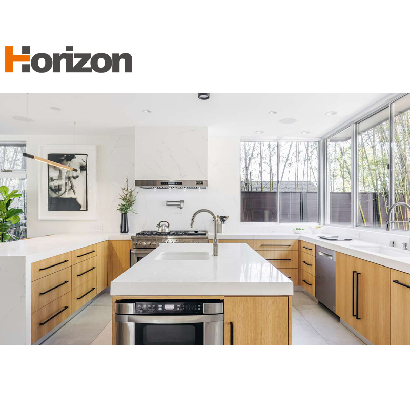 High Glossy Solid Surface Pure White Quartz Stone Kitchen Countertop