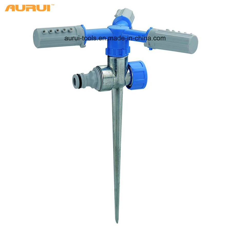 Factory 2022 New 3-Arms Rotating Sprinkler with Plastic Base