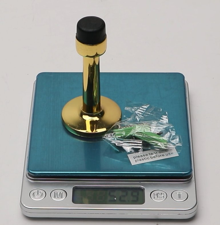 Mdmp-008AG Die-Cast Zinc Door Stop, Satin Gold Finish