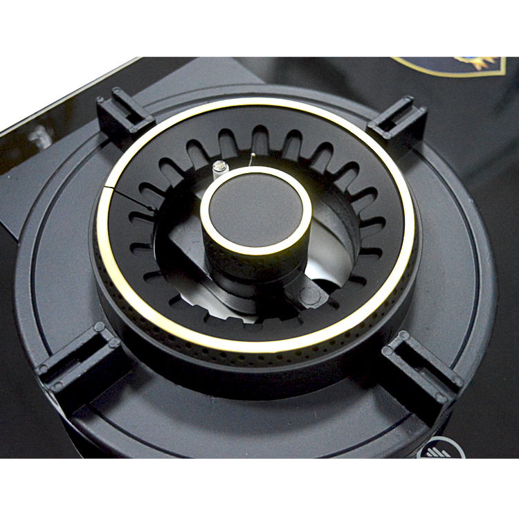 2 Burners Folding Gas Hob Tempered Glass Panel Double Cookers Gas Stove