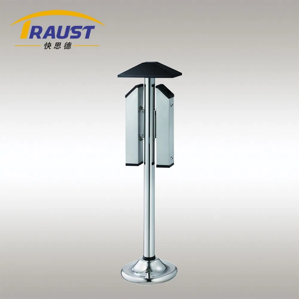Premium Outdoor Stainless Steel Ashtray Bin with Lid