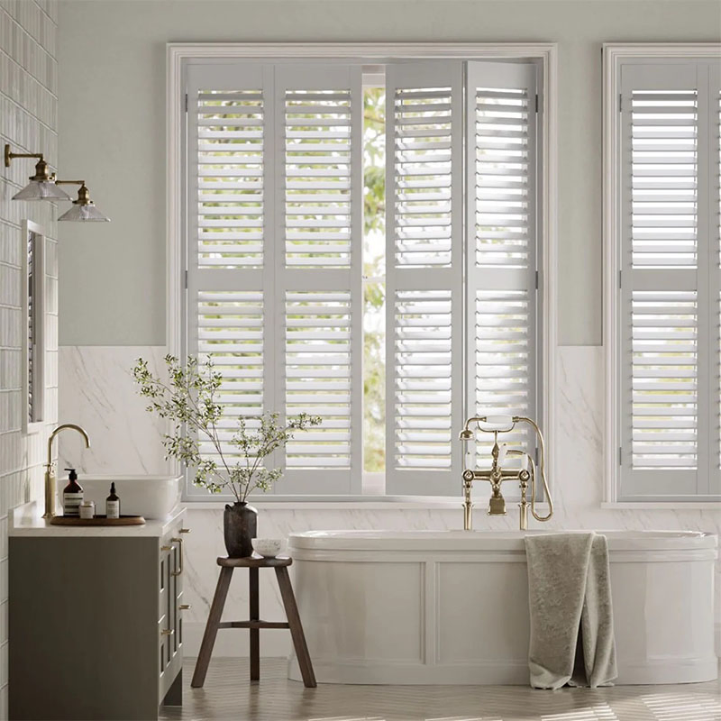 Factory Price Adjustable Interior PVC Shutter Wood Window Plantation Shutters