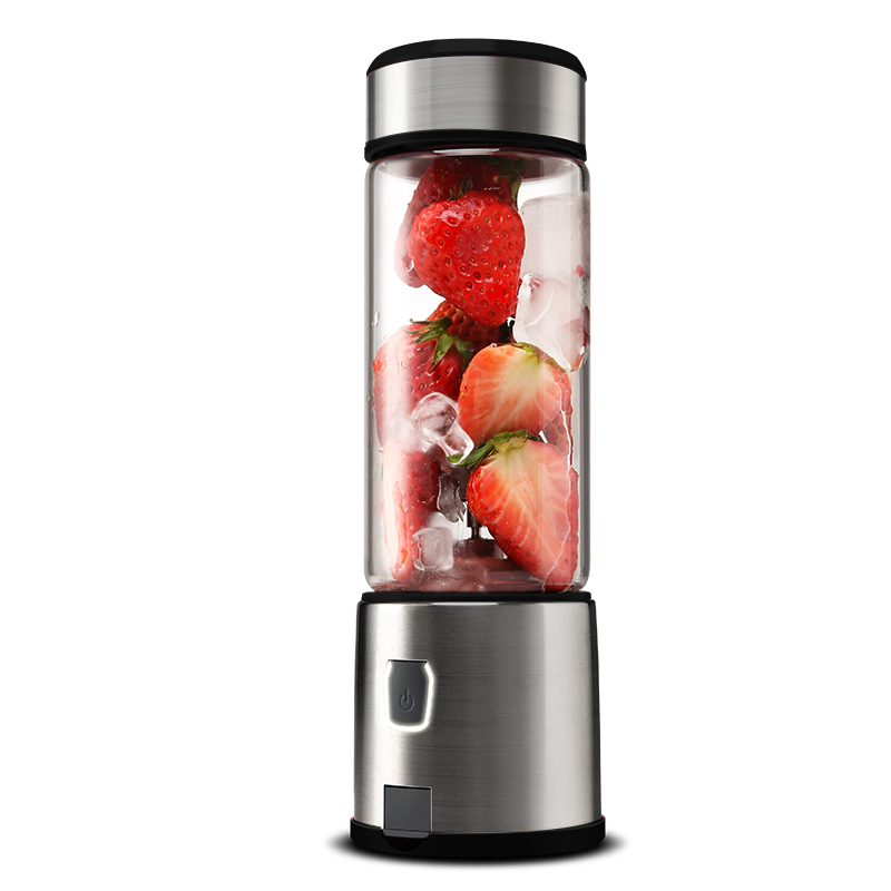 Rechargeable Electric Stainless Steel USB Hand Juicer Food Fruit Smoothie Blender Milkshake Maker