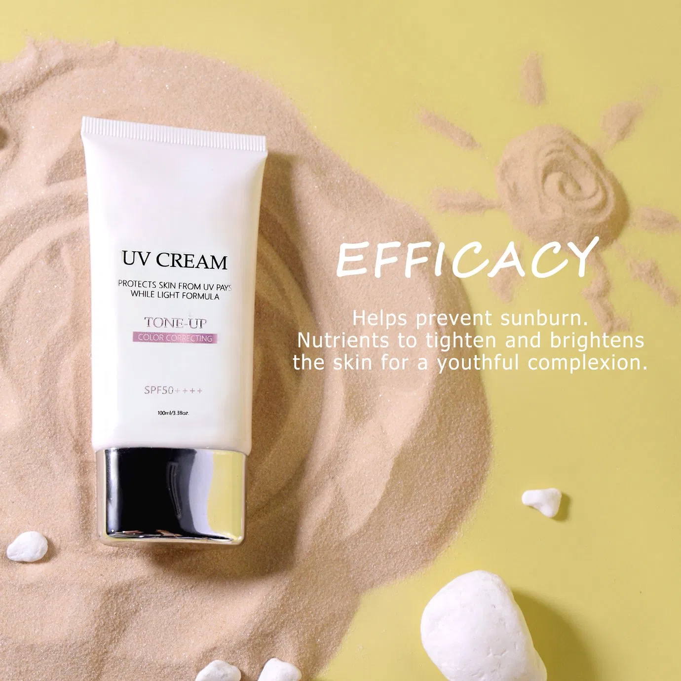 Customized Logo SPF 50 Sunscreen Non-Greasy Moisturizing Waterproof 100ml Face Sunscreen
