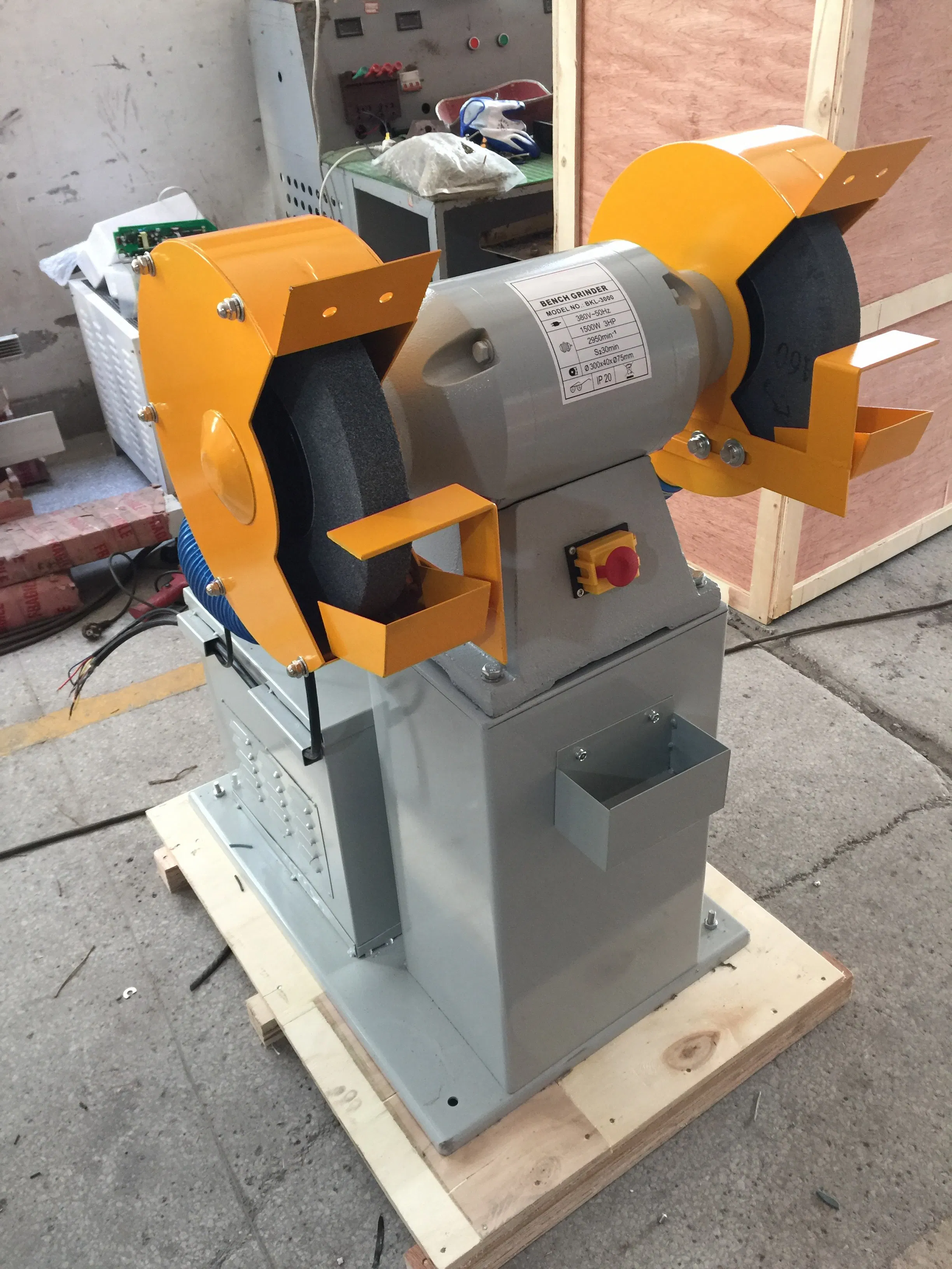 Hystrong 1500W Motor Manual Metal Sander Bench with Powerful Speed 2950rpm