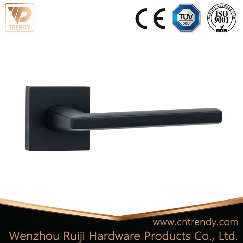 Msb Plating Wooden Interior Door Lock Hardware Door Lever Handle on Square Rose (Z6351-ZR25)