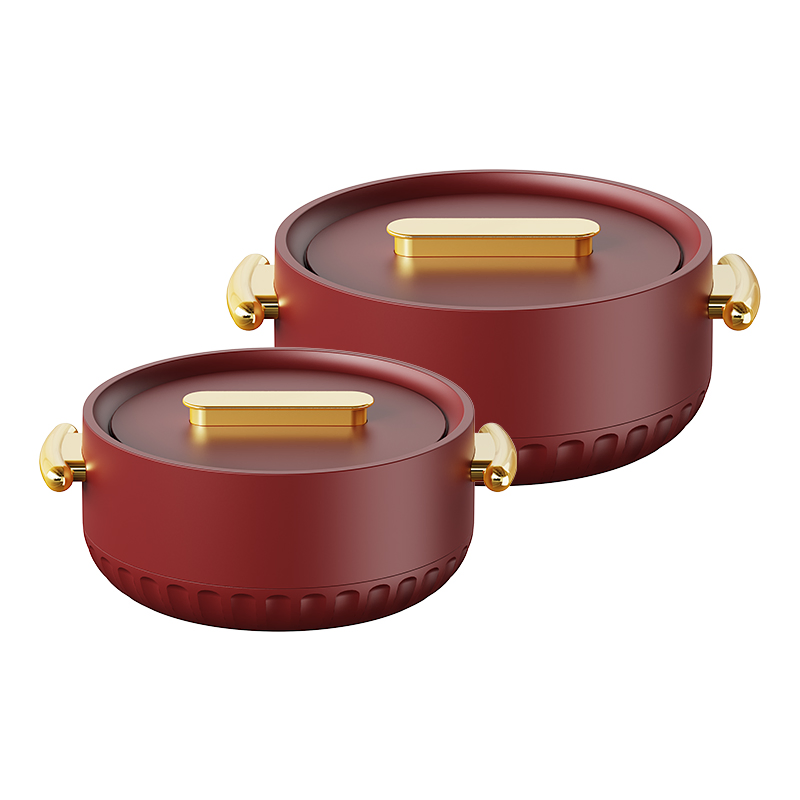 Circular Food Pot Set Keep Food Warm in Casserole Sets Pot