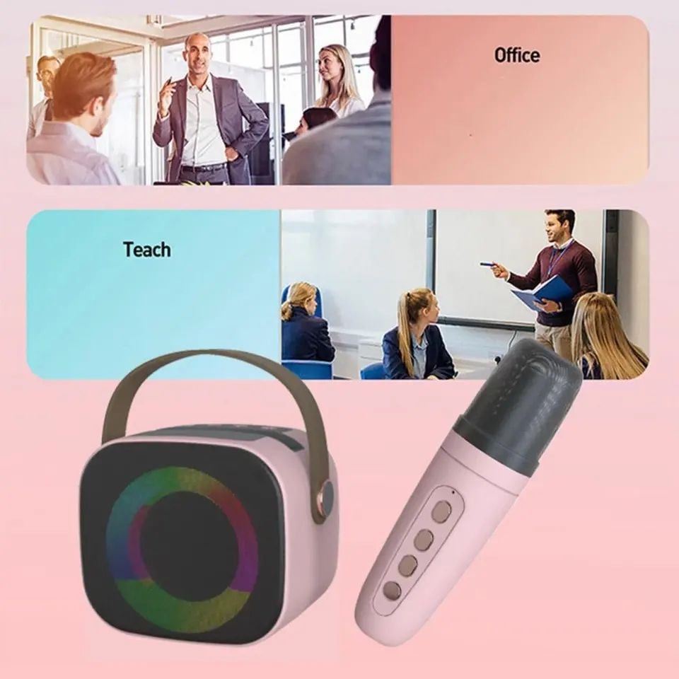 Newest Wireless Portable Bluetooth Mini Karaoke Speaker and Microphone