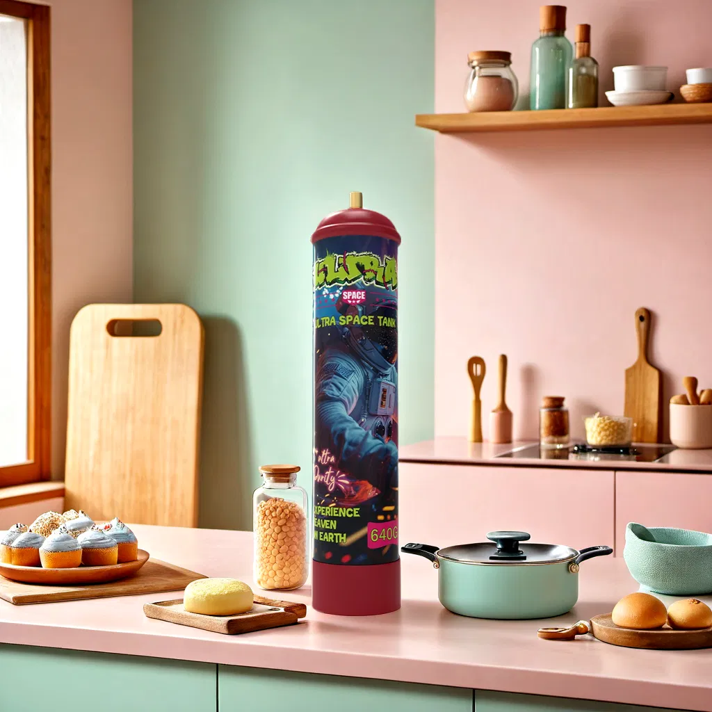 Large Whipped Cream Charger with Free Nozzle for Bubble Tea Decorations