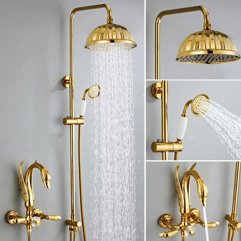 Смеситель для душа Gold Swan с дождевым эффектом