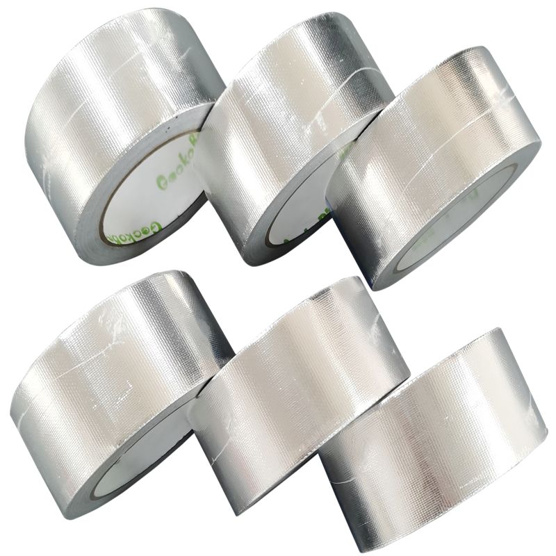 Fire-Resistant Aluminum Foil HVAC Tape with Reinforced Fiberglass Cloth