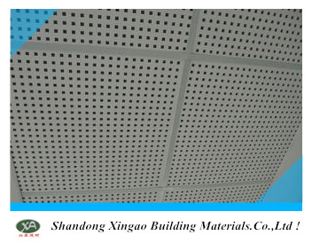 Sound Proof Fireproof Board Perforated Gypsum Ceiling Tiles