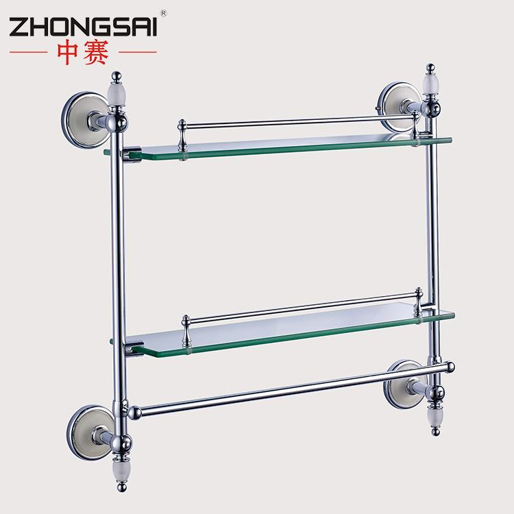 Набор держателей для полотенец и мыла, хром и матовое стекло