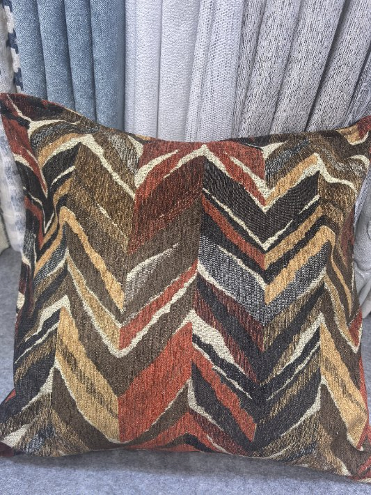 Yarn Dyed Colorful Chenille Jacquard Cushion Pillow Cushion Cover