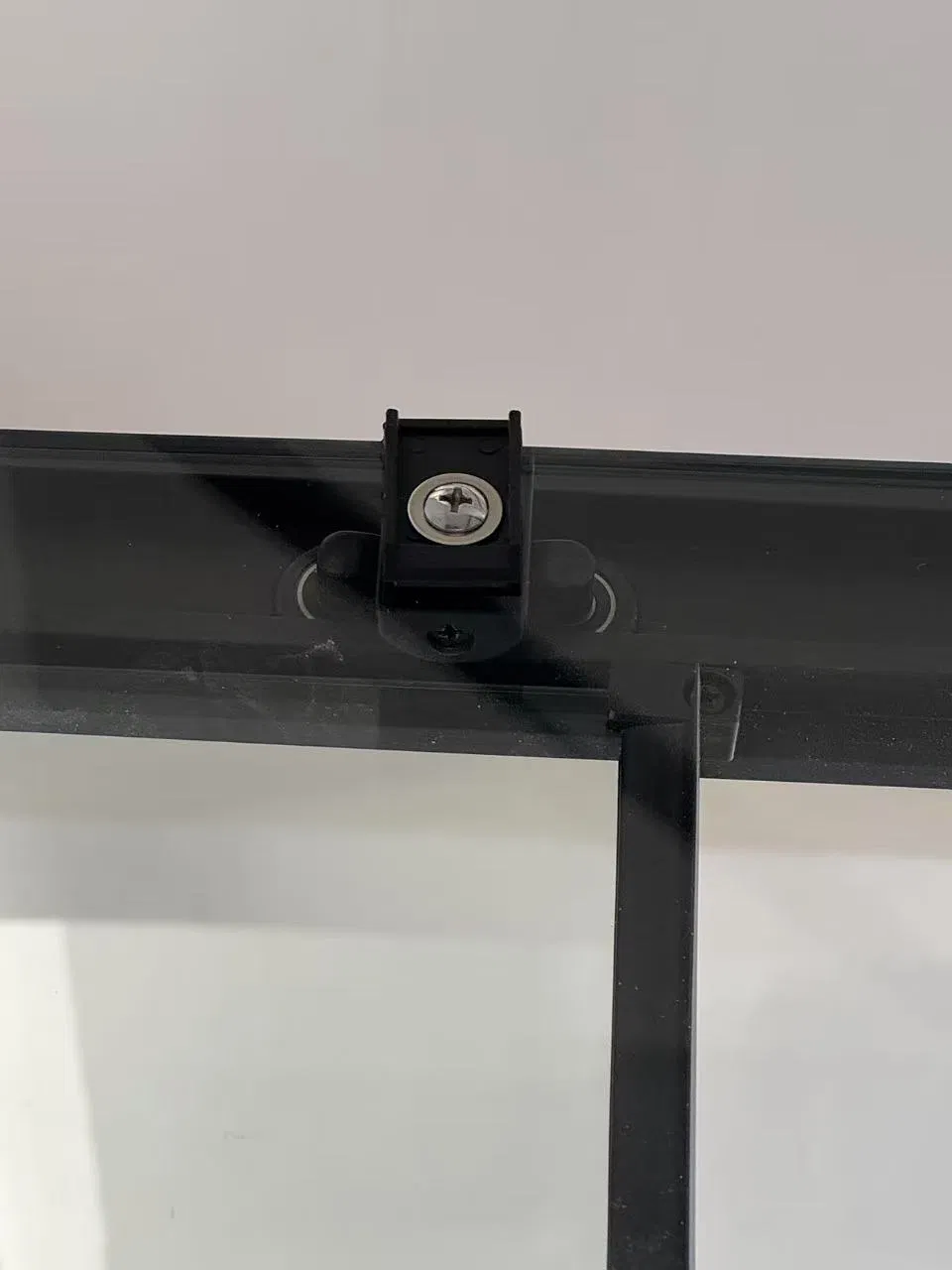 Single Modern Black Aluminum Shower Compartment Sliding Door Shower Room