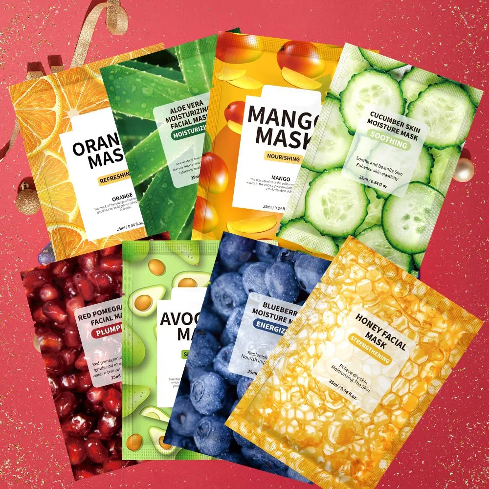 Wholesale Private Label Moisturizing Whitening Brightening Avocado Fruit Facial Masks Face Skin Care Sheet Face Mask