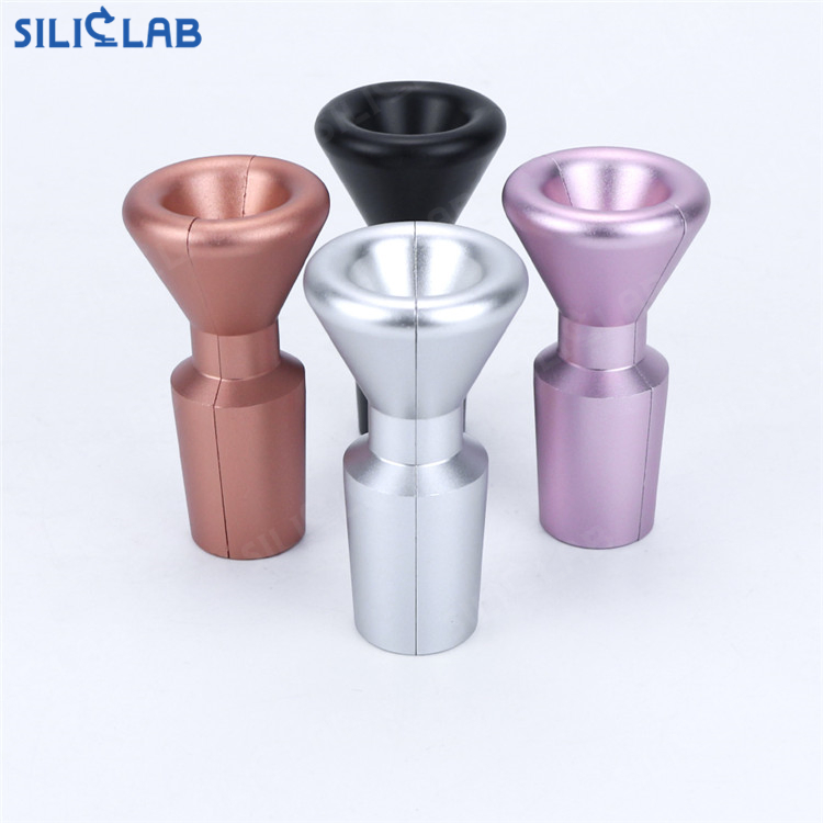 18mm Aluminium Alloy Smoking Tobacco Bowl Pot Strong Magnetic Detachable Two Half Design Bubber Water Pipe Accessories