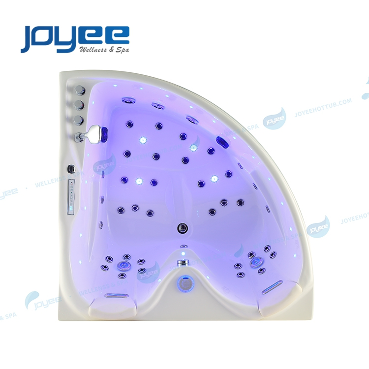 Угловая акриловая гидромассажная ванна Joyee SPA на 2 персоны