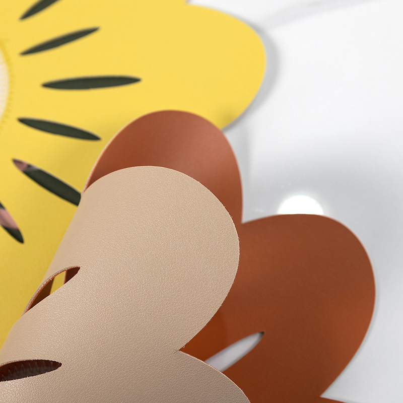 Stylish PVC Leather Dining Mats Set with Waterproof Coasters