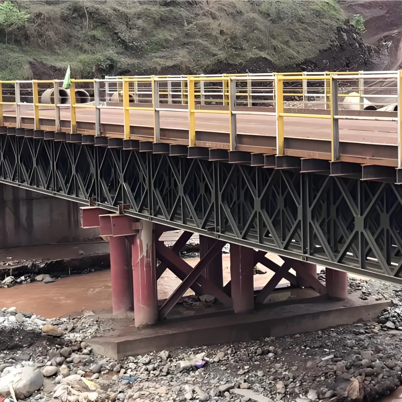Standard 321 Type Prefabricated Steel Truss Bridge with High Load Capacity