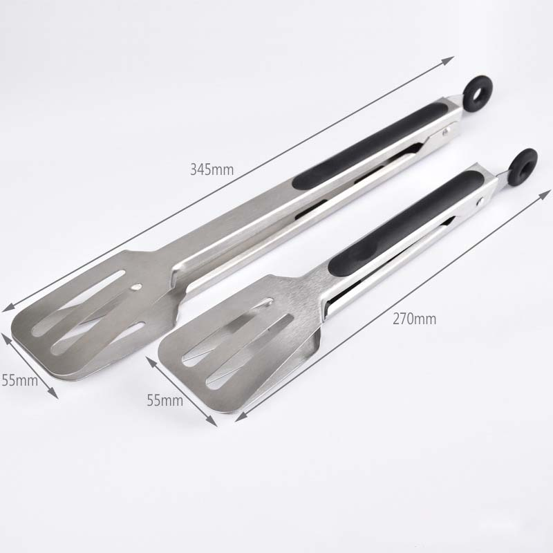 Heat Resistant Silicone Food Tongs Salad Tongs Stainless Handle Kitchen Tongs