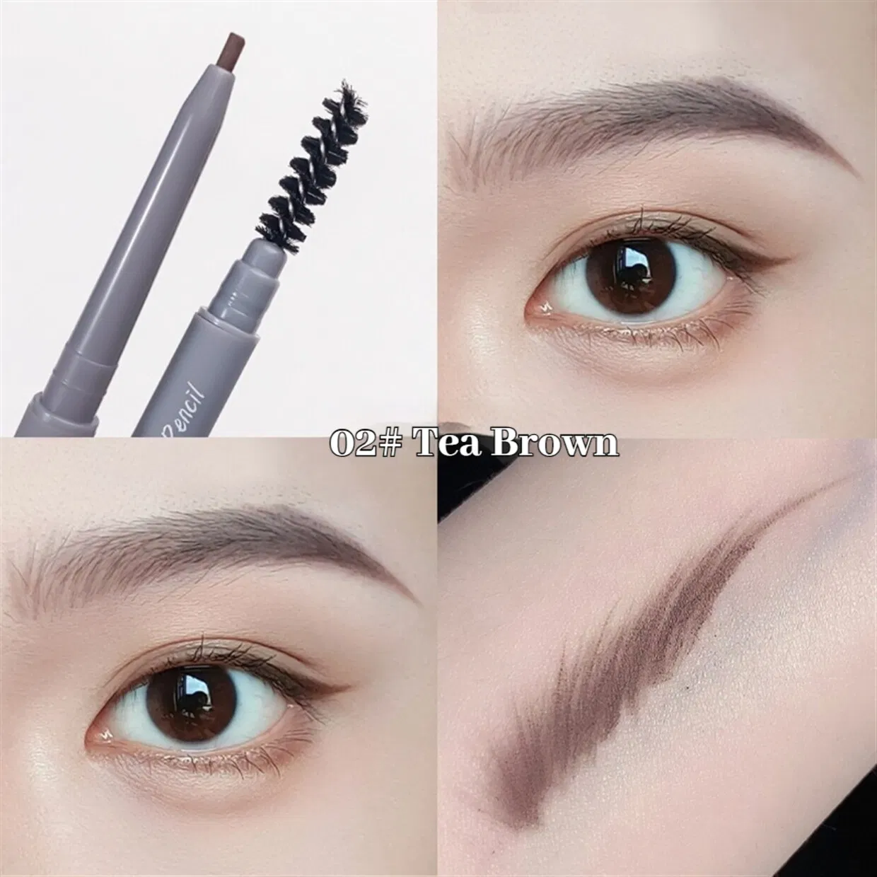 Two Sided Spiral Slim Eyebrow Pencil with Micro Tip and Angled Brush
