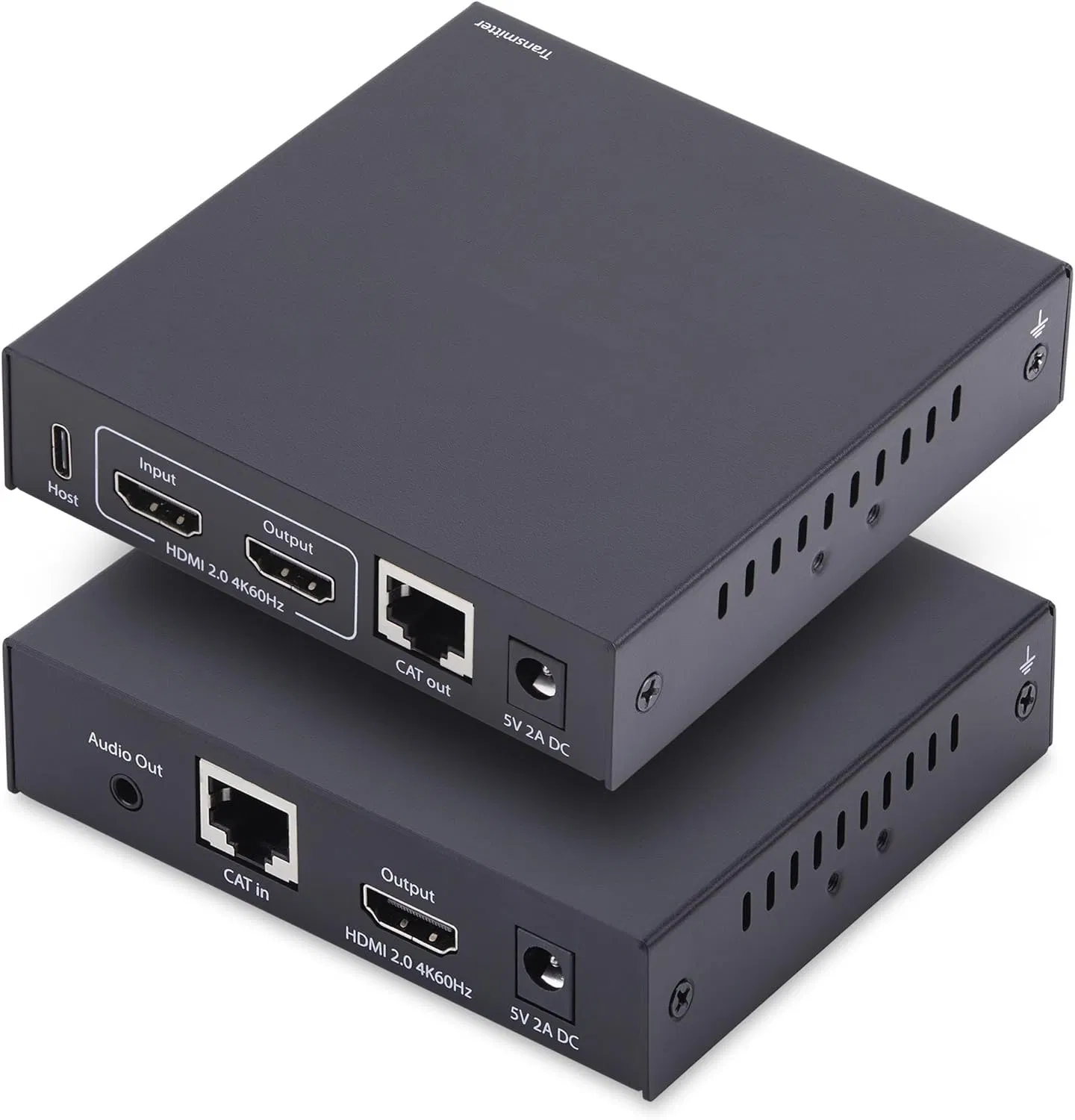 HDMI Kvm Extender Over IP Network, 4K 60Hz, Driverless, HDMI and USB Over Ethernet/CAT6, Avoip, Tx/Rx Kit