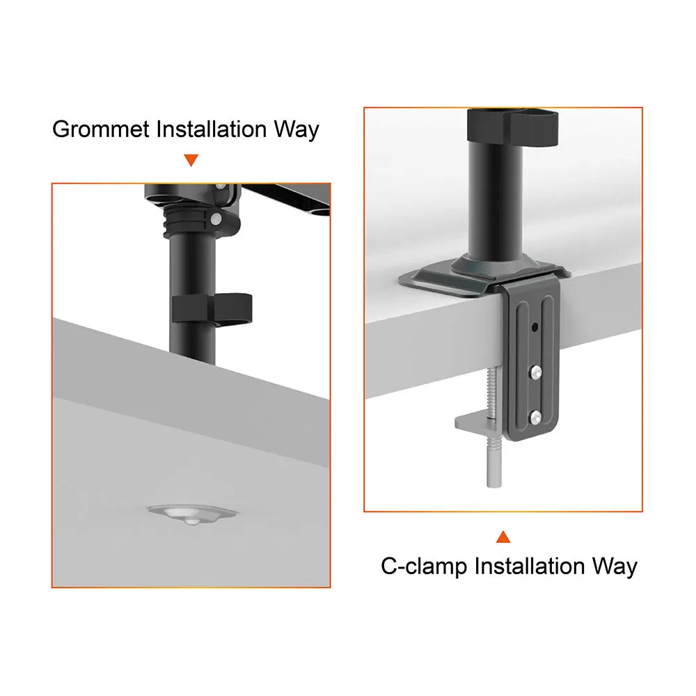 Factory Wholesale Monitor Arm Gas Spring Triple Monitor Mount