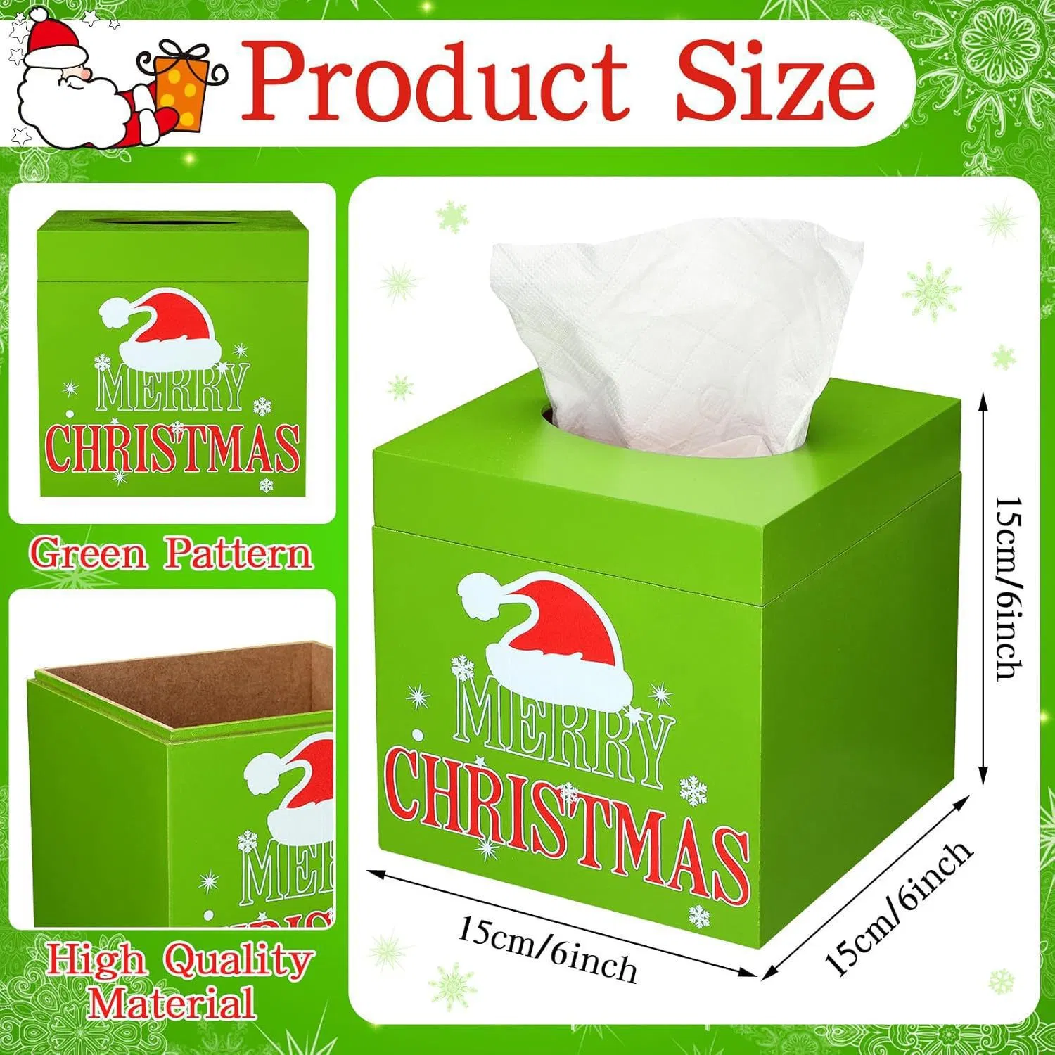 Christmas Cartoon Desktop Ornament Tissue Box