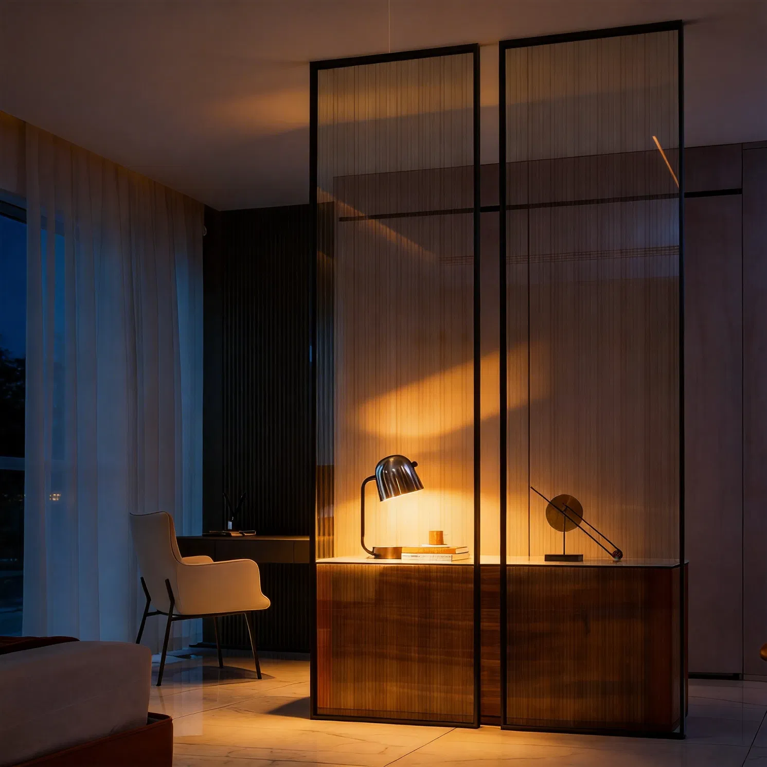 Patterned Wired Glass for Cafe Partition & Store Entrance Door